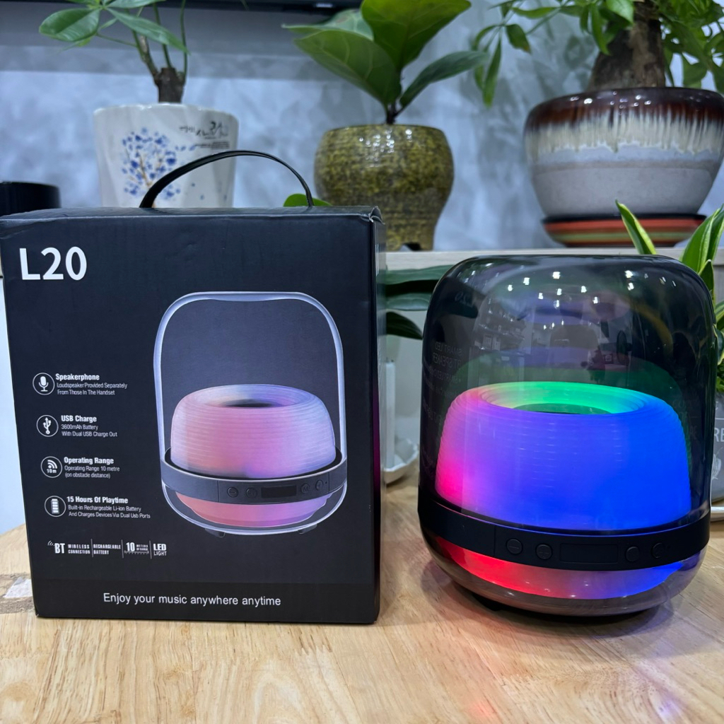 Loa Bluetooth L20 - Âm Thanh Sống Động Cùng Đèn LED Đa Màu