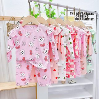 Set 3 bộ TNKIDS vải tăm lạnh mềm, bộ dài thun tăm lạnh cho bé