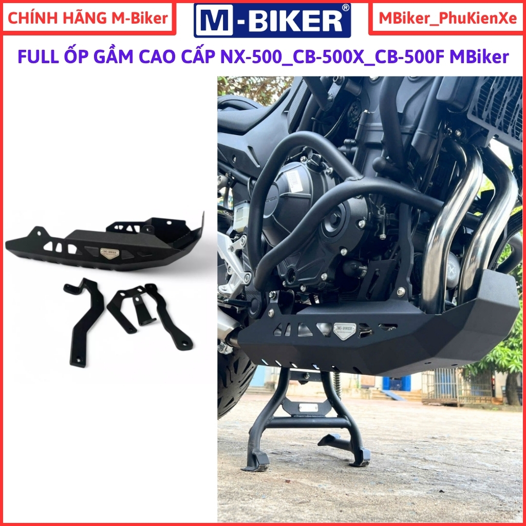 Ốp gầm CB500X CB500F NX500, bảo vệ gầm cb500x, bảo vệ lốc máy cb500x, chính hãng mbiker