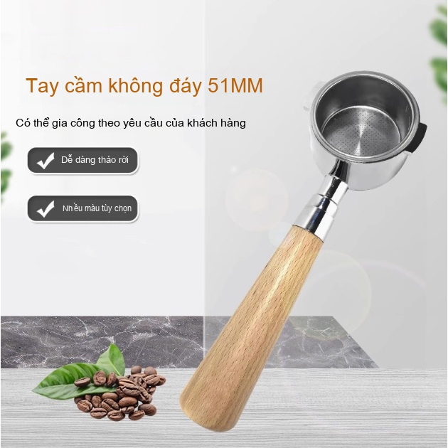Sẵn sàng trong kho /Tay Pha Espresso Size 51mm [2 Tai Không Đáy] 51mm Bottomless Portafilter