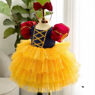 [BT03]  Váy Bạch Tuyết Nhiều Tầng Tặng Kèm Bờm Nơ-  váy công chúa xinh xắn cho bé