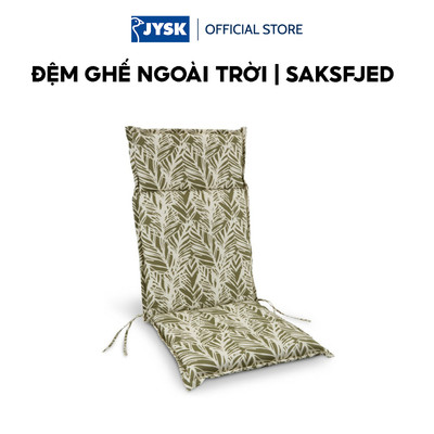 Đệm ghế ngoài trời | JYSK SAKSFJED | polyester/cotton | xanh lá | R48xD117xC6cm