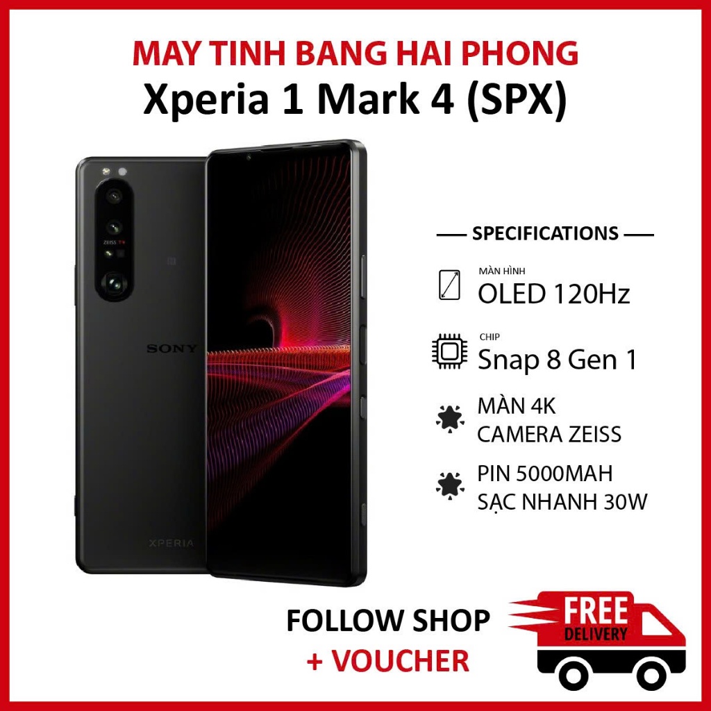 Điện thoại Sony Xperia 1 Mark 4 (X1 Mark 4) (SPX) RAM 12/256GB chip Snapdragon 8 Gen 1 quay video 4K