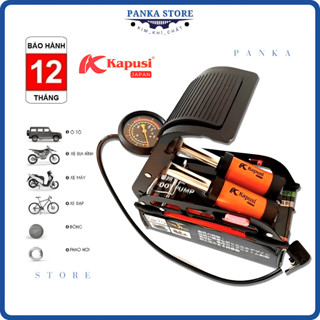 Bơm Xe Đạp, Bơm Xe Máy, Bơm Ôtô Nhật Bản 2Xilanh Chất Lượng Cao, Bơm Hơi Đạp Chân Kapusi Siêu Khỏe, Siêu Bền Panka Store