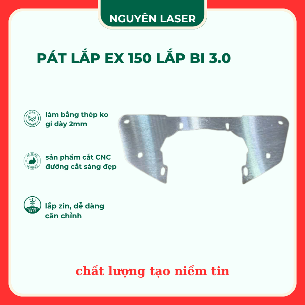 pát gắn bi cầu ex 150 làm bằng thép không gỉ.