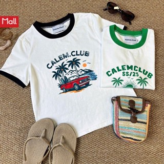 Áo baby tee SUMMER TWINS Calem.Club cổ tròn form boxy vải cotton 2 chiều style năng động