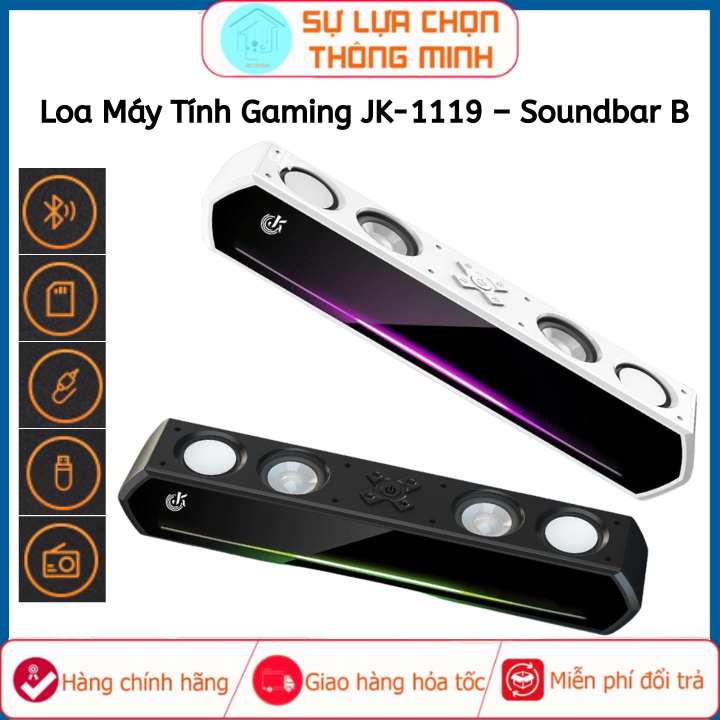 Loa Máy Tính Gaming Soundbar Bluetooth Để Bàn JK-1119 Led Rgb Loa Vi Tính Âm Thanh Hay Bass Cực Mạnh