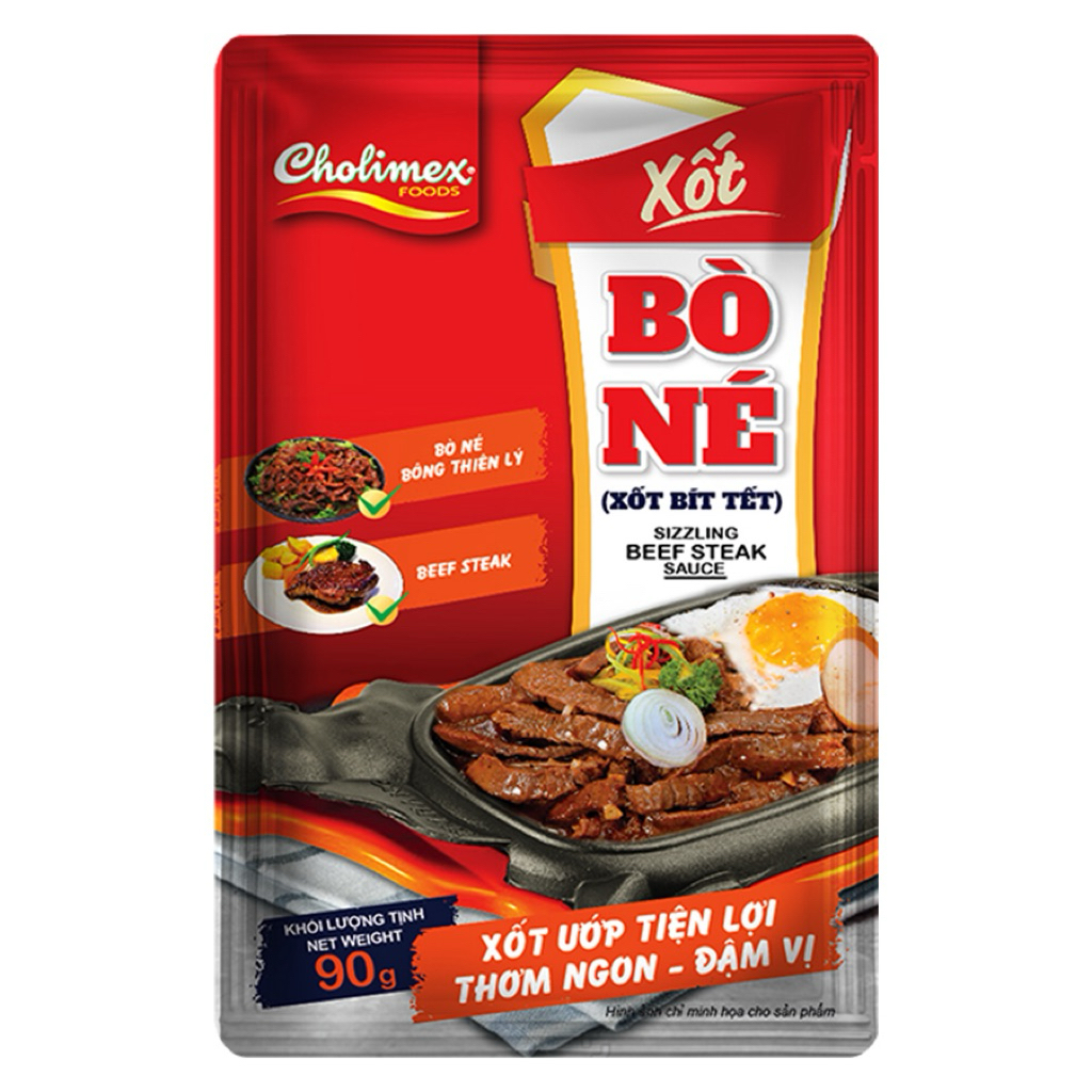 Xốt bò né (xốt bít tết) Cholimex Foods - gói 90g