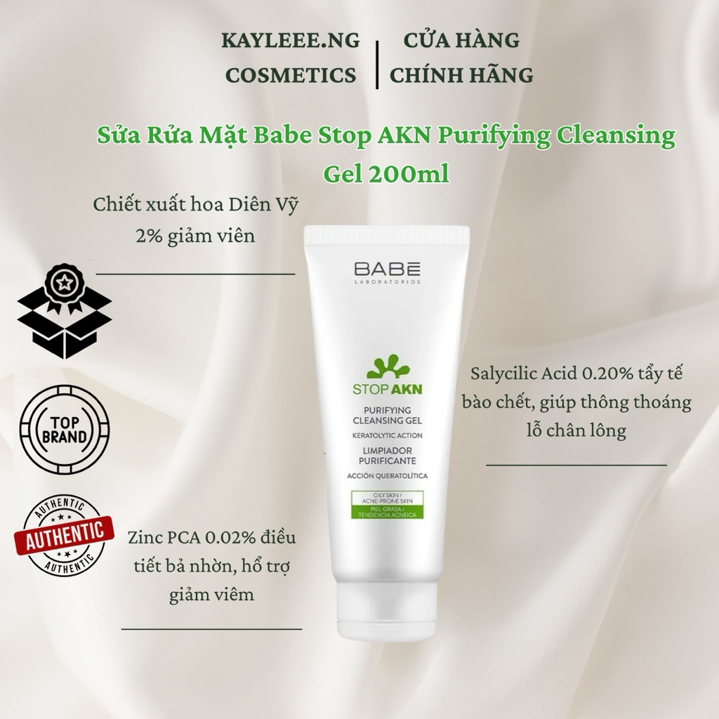Sữa Rửa Mặt Babe Stop AKN Purifying Acne Skin