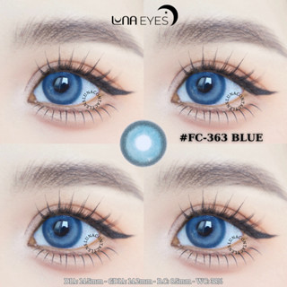  6m  Lens mắt FC-363 BLUE màu xanh filter viền nhám nổi bật size lớn - thương hiệu LUNA EYES 