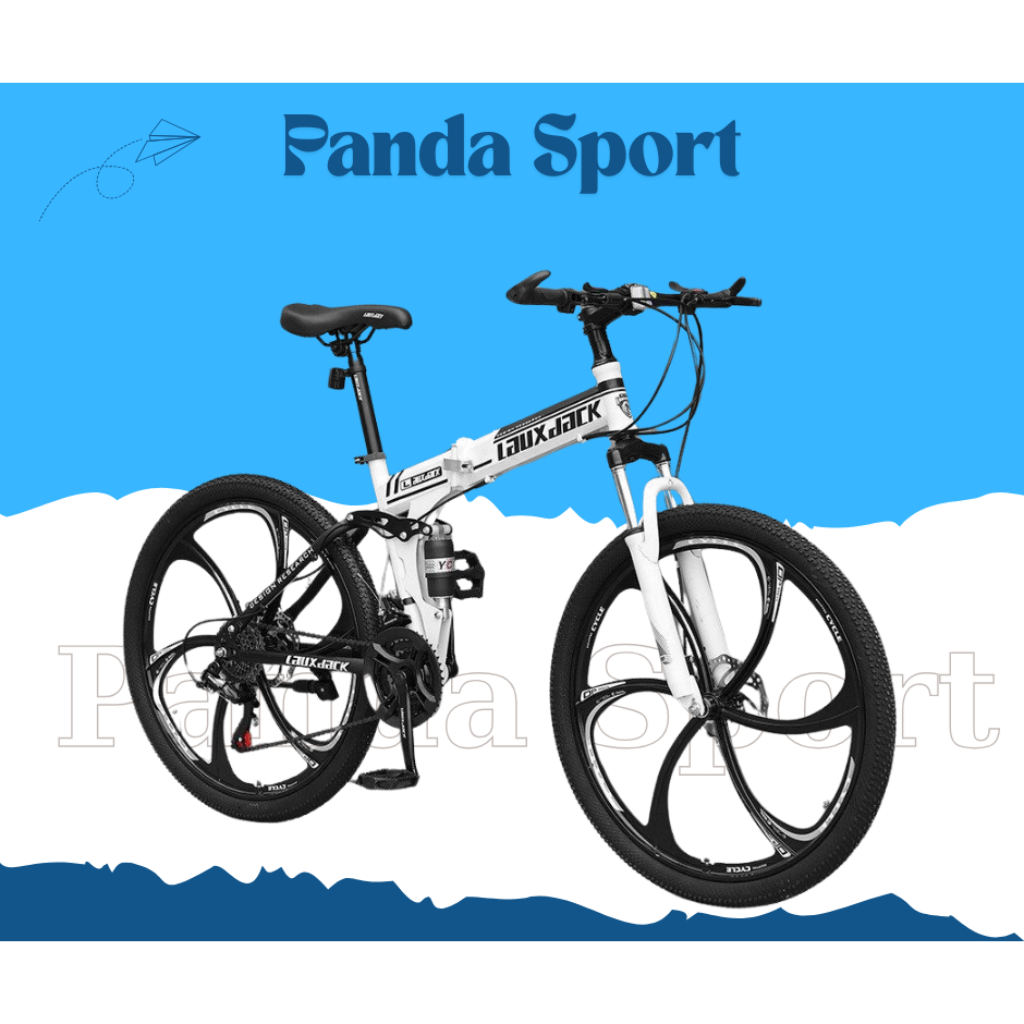 [Tặng Full Phụ Kiện] Xe đạp leo núi Laux-Jack gấp gọn 26inch tốc độ thay đổi, gấp gọn, hấp thụ sốc, phanh đĩa