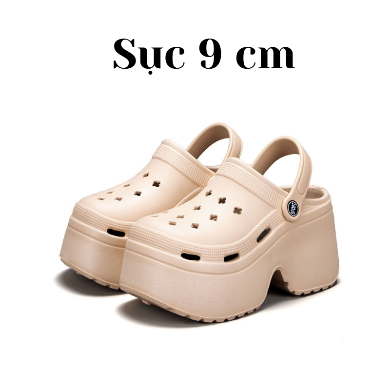 DÉP SỤC ĐẾ CAO 9 CM KÈM PHỤ KIỆN QUAI HẬU NHIỀU MÀU BASIC CHỐNG TRƠN TRƯỢT TRANGBIHUE