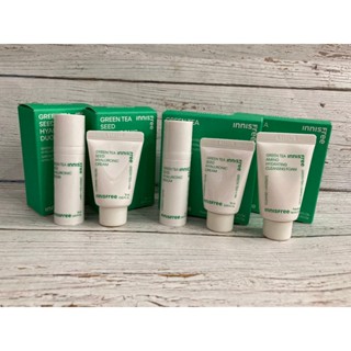  Sample dùng thử Tinh chất nước hoa hồng kem dưỡng ẩm sữa rửa mặt Innisfree Green tea Seed Serum Skin Cream Foam 