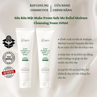   Oliveyoung  Sữa Rửa Mặt Make Prem Safe Me Relief Moisture Cleansing Foam pH5.5 150ml 