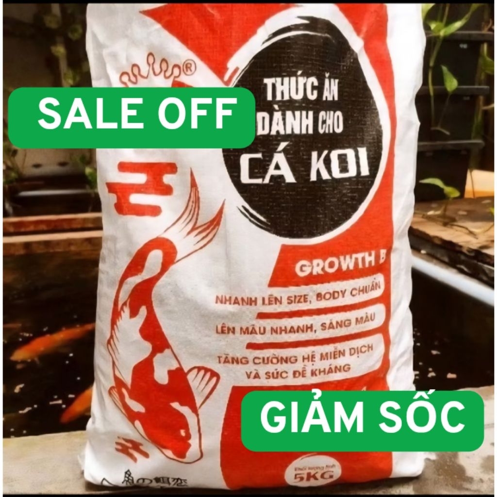 1kg Cám cá koi 42% đạm tăng size tăng màu KHÔNG VÁNG DẦU
