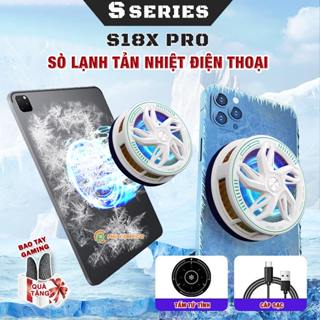 Quạt tản nhiệt điện thoại sò lạnh từ tính S18X Pro màu trắng Led Gaming hỗ trợ tăng FPS Game Mobile Liên Quân Pubg FF