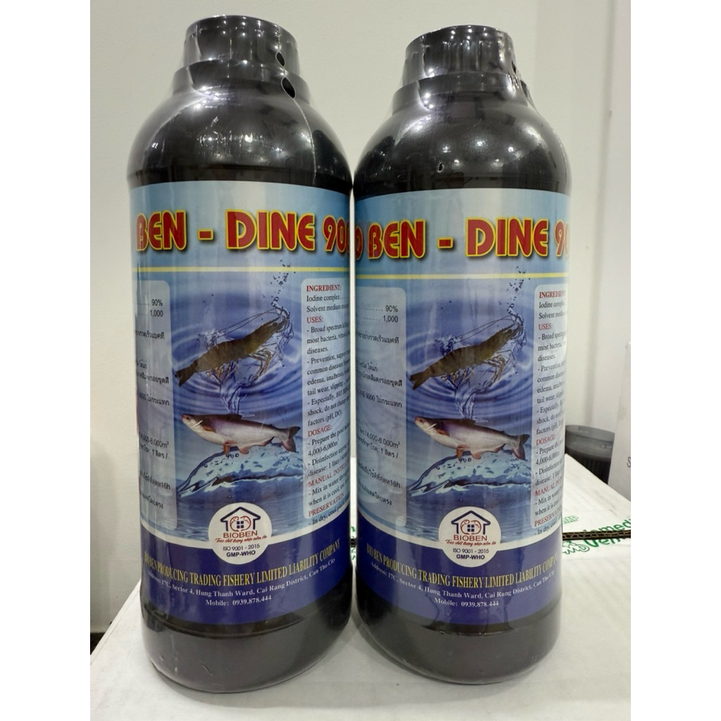 Iodine 9000 90% chai 1 lít, diệt các loại nấm, ký sinh, vi khuẩn gây bệnh cho cá ếch lươn baba tôm