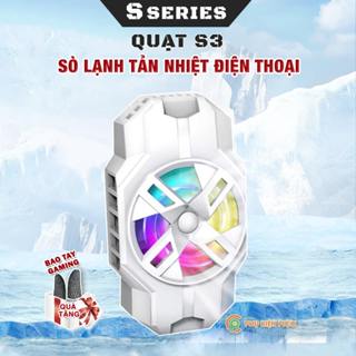 Quạt tản nhiệt điện thoại sò lạnh S3 màu trắng giá rẻ giảm nhiệt nhanh hỗ trợ tăng FPS Gaming Liên Quân PUBG FF