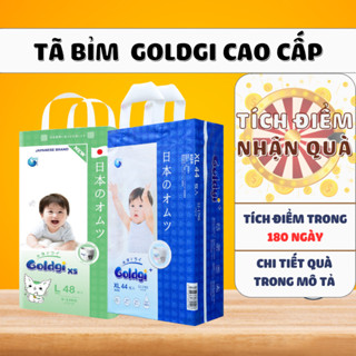 Bỉm dán/quần Goldgi+ / Goldgi X5 / ECO Nhật size Nb92/S84/M66/M60/L56/L48/XL46/XL44/XXL34