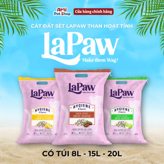 Cát vệ sinh Lapaw mix than hoạt tính siêu vón cho mèo | Ít bụi, kiểm soát mùi tốt | Túi 8L 15L 20L