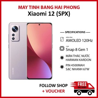 Điện thoại Xiaomi Mi 12 (SPX) RAM 12/256GB chip Snapdragon 8 Gen 1 camera 50MP pin 4500 mAh hỗ trợ sạc nhanh 67W