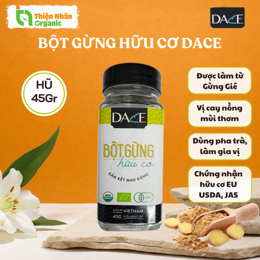 Bột Gừng Hữu Cơ Dace Organic Ginger Powder 45g