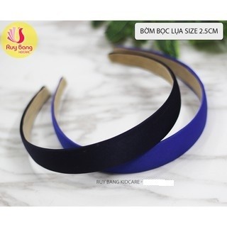 Bờm nhựa bọc lụa cao cấp size 2.5cm dùng cài tóc, phụ kiện tóc HQ cao cấp