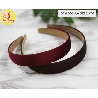 Bờm nhựa bọc lụa cao cấp size 2.5cm dùng cài tóc, phụ kiện tóc HQ cao cấp