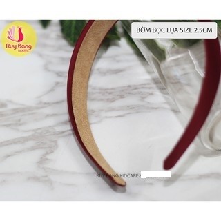 Bờm nhựa bọc lụa cao cấp size 2.5cm dùng cài tóc, phụ kiện tóc HQ cao cấp