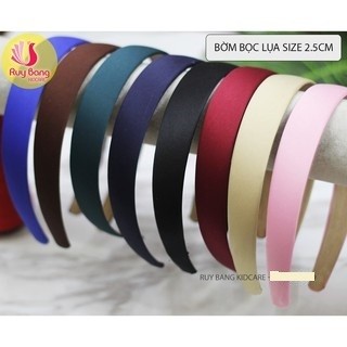 Bờm nhựa bọc lụa cao cấp size 2.5cm dùng cài tóc, phụ kiện tóc HQ cao cấp