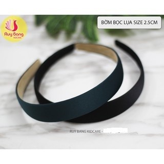 Bờm nhựa bọc lụa cao cấp size 2.5cm dùng cài tóc, phụ kiện tóc HQ cao cấp
