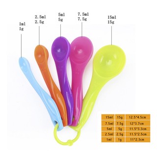Bộ Muỗng Định Lượng 5 Cái