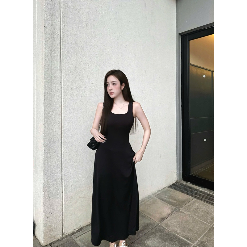 Đầm Body Nữ 2 Dây Bản To Có Mút Ngực Cổ Vuông Dây Chéo Lưng, Đầm Nữ Dáng Dài ( có Bigsize) đầm nữ 33 | BigBuy360 - bigbuy360.vn