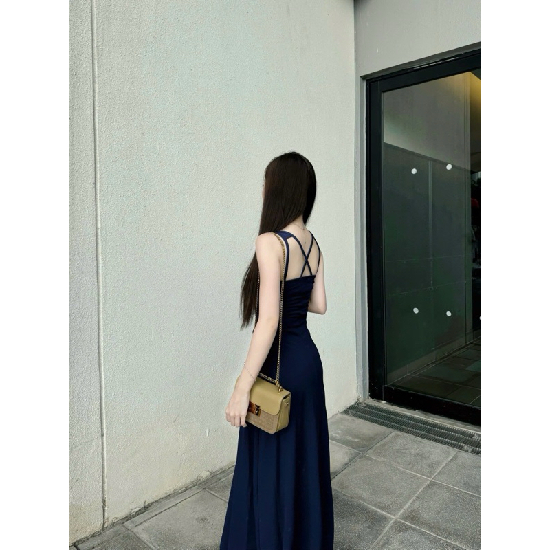 Đầm Body Nữ 2 Dây Bản To Có Mút Ngực Cổ Vuông Dây Chéo Lưng, Đầm Nữ Dáng Dài ( có Bigsize) đầm nữ 33 | BigBuy360 - bigbuy360.vn