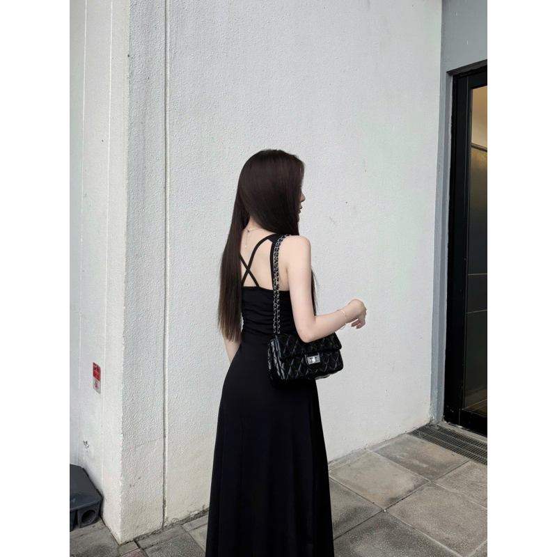 Đầm Body Nữ 2 Dây Bản To Có Mút Ngực Cổ Vuông Dây Chéo Lưng, Đầm Nữ Dáng Dài ( có Bigsize) đầm nữ 33 | BigBuy360 - bigbuy360.vn