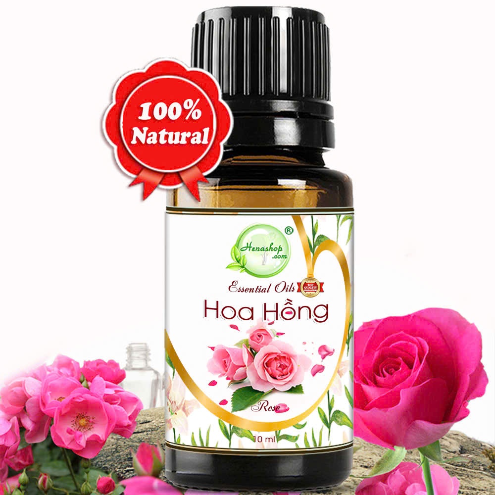 Tinh Dầu Hoa Hồng Thiên Nhiên Hena 10ML