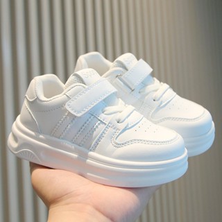 Giày thể thao sneaker cho bé trai bé gái, màu trắng sọc mẫu 2025 cho bé từ 1-10 tuổi đế mềm êm chân hàng full hộp A51