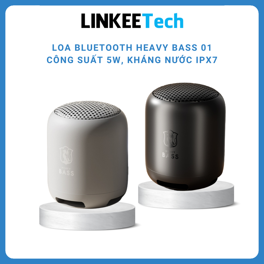 Loa Bluetooth Heavy Bass 01 Chính Hãng Loa Cầm Tay Di Động Âm Bass Mạnh TWS Wireless