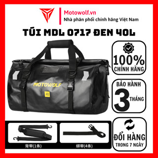  Túi Trống Chống Nước Du Lịch Thể Thao Phản Quang MOTOWOLF MDL 0717 Đen Size 40L 