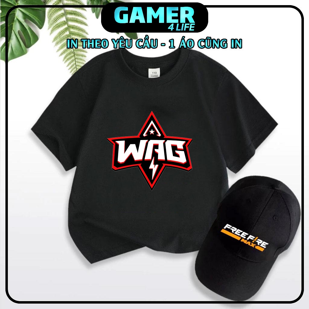 [ HOT ] Áo thun Free Fire team Wag kèm nón FF - Hero Team