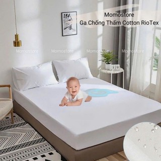 Ga Chống Thấm RioTex Cotton Kháng Khuẩn , Chống Thấm Nước Tuyệt Đối dành cho nệm 5-36cm kích thước1m/1m2/1m4/1m6/1m8/2m2