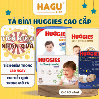 Bỉm dán/quần siêu cao cấp Huggies Platinum Nature Made Hàng chính hãng NB60/ S82/ M64/ L54/ Xl44/ M58/ L44/ XL38/ XXL26