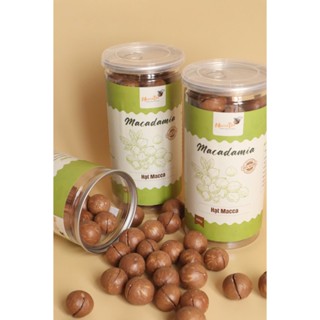  Hạt Macca nứt vỏ sấy Organic Size nhỏ lon nhựa pet Tặng bộ dụng cụ tách vỏ 