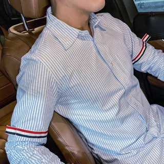 Áo Sơ Mi Nam Kẻ sọc thom Siêu Chất Áo Sơ Mi boy phố