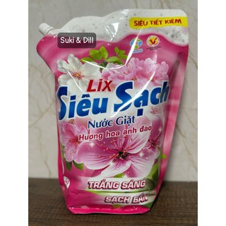 NƯỚC GIẶT LIX SIÊU SẠCH - TÚI 2.4KG - SIÊU TIẾT KIỆM, TRẮNG SÁNG, SẠCH BẨN - HƯƠNG HOA ANH ĐÀO
