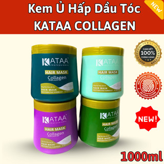 Kem Ủ Hấp Dầu Tóc  KATAA COLLAGEN 1000ml , giúp tóc mềm mượt , hương sen .