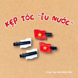 HÀNG ĐẸP - Set 4 Kẹp tóc iu nước, kẹp tóc cờ đỏ sao vàng size nhỏ