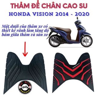 Thảm Để Chân Cao Su Cho Vision 2014–2025 – Lót Sàn Chống Trượt, Dày Đẹp, Gắn Vừa, Dễ Vệ Sinh