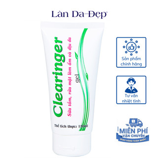 Sữa tắm toàn thân và chăm sóc da mặt Clearinger dạng gel an toàn hỗ trợ dưỡng ẩm da 150ml