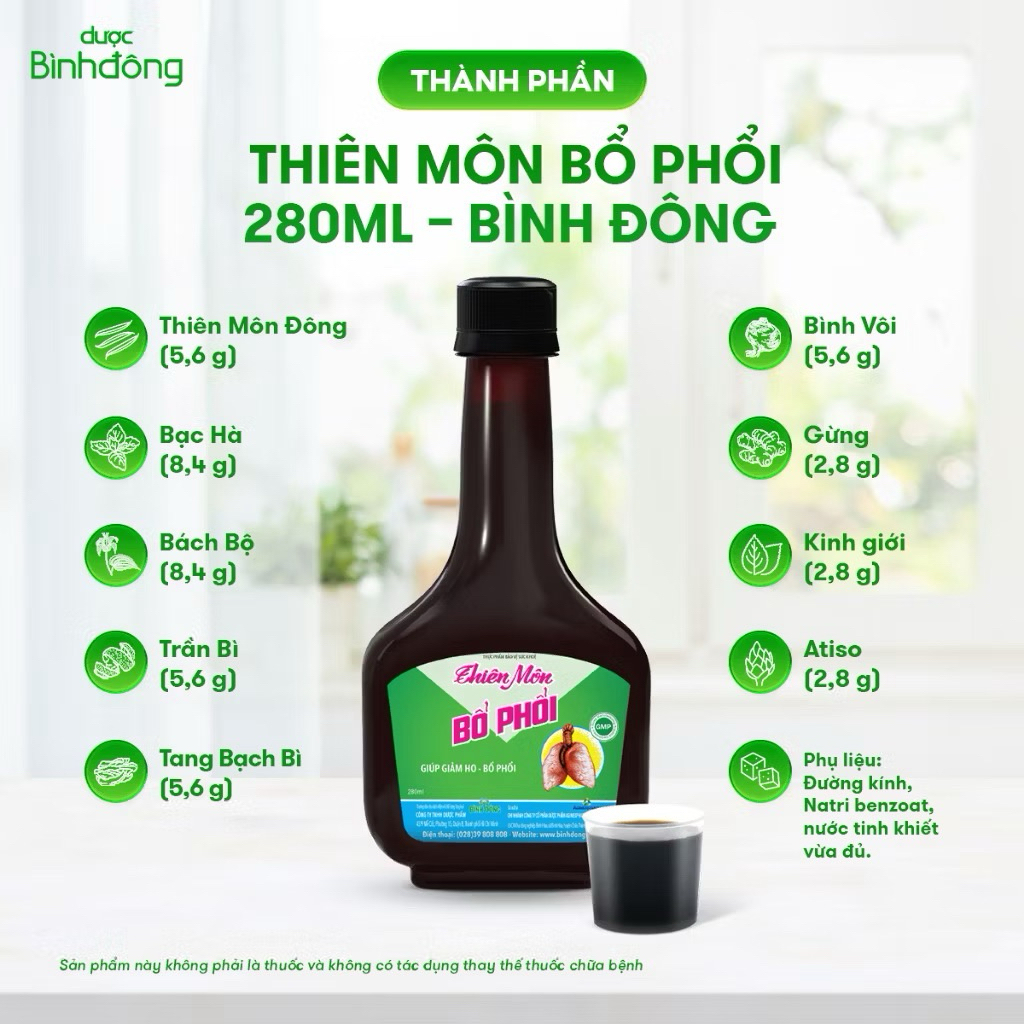 Thiên môn bổ phổi Bình Đông